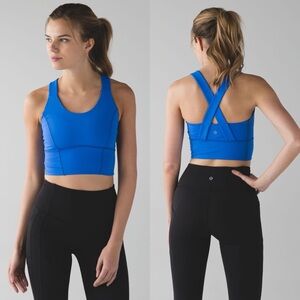 lululemon | Beat The Heat Longline Bra Pipe Dream Blue 6